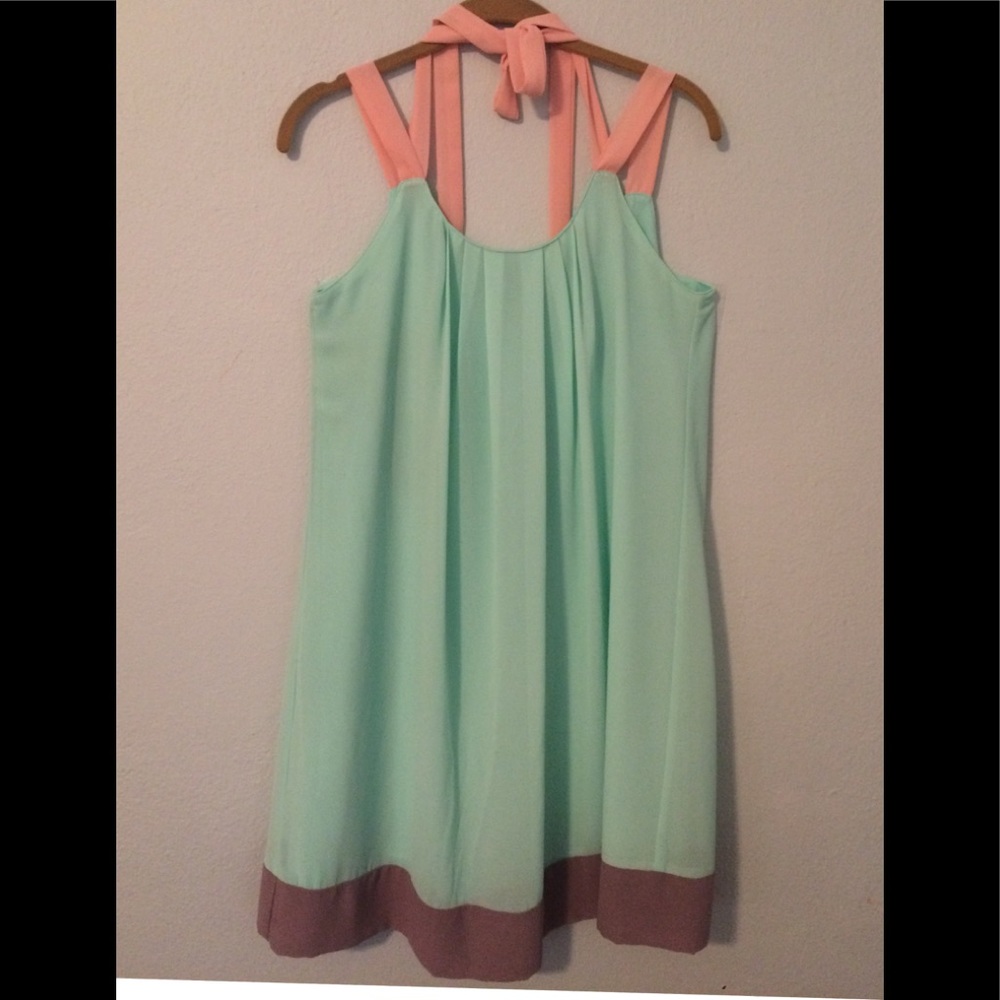 Silk, Mint Halter Sundress by Ya Los Angeles, M